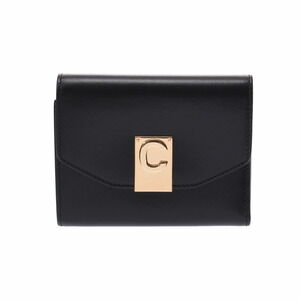 Celine Wallet Black Calfskin Tri fold